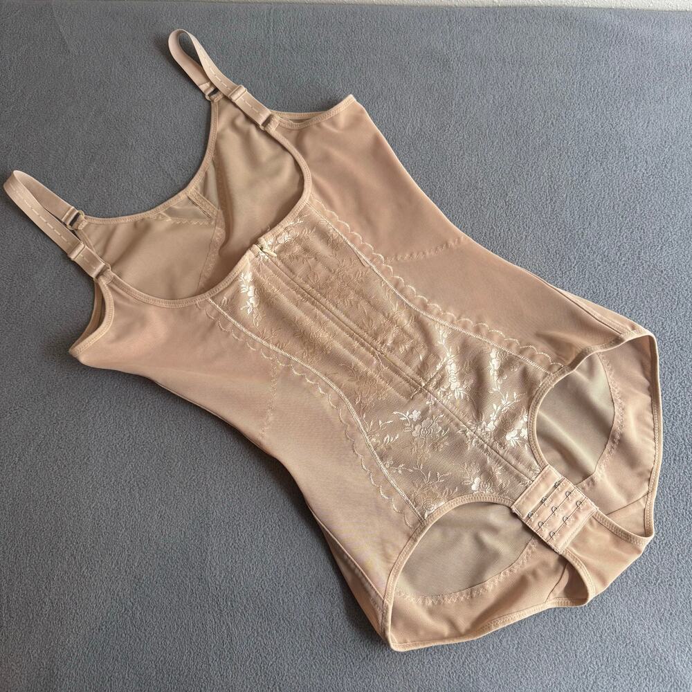 Coobie One Piece Bodysuit Shapewear Corset 7711 Womens XL Tan